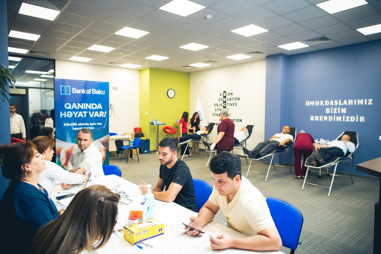 “Bank of Baku”dan könüllü qanvermə təşəbbüsü - FOTOLAR